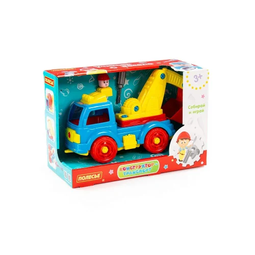 Constructor camion excavator – 34 piese, Polesie (84835)