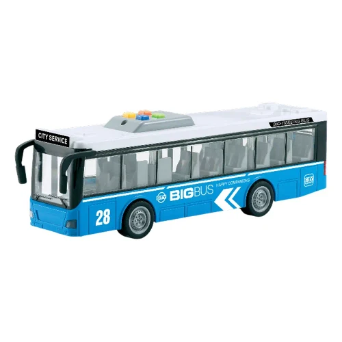 Инерционный автобус, свет и звук – 1:16 – WY910B, Вэньи (29107)