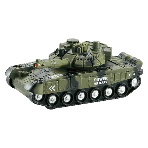 Военный танк с инерцией, светом и звуком – 1:20 – WY741A, Вэньи (17418)