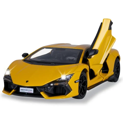 Металлический автомобиль Lamborghini Revuelto в масштабе 1:24, желтый MSZ (68200A/2)