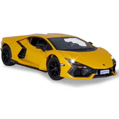 Металлический автомобиль Lamborghini Revuelto в масштабе 1:24, желтый MSZ (68200A/2)
