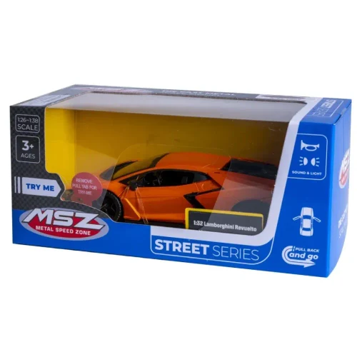 Металлический автомобиль Lamborghini Revuelto в масштабе 1:24, оранжевый MSZ (68200A/1)