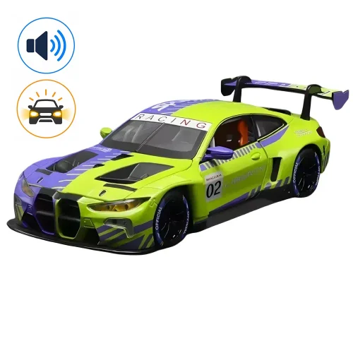 Литой автомобиль BMW M4 GT3 в масштабе 1:24, зеленый MSZ (68282A/3)