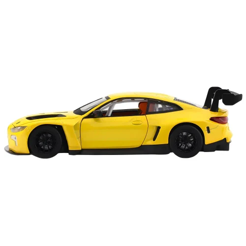 Литой автомобиль BMW M4 GT3 в масштабе 1:24, желтый MSZ (68277A)
