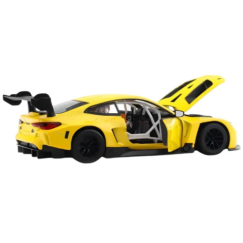 Литой автомобиль BMW M4 GT3 в масштабе 1:24, желтый MSZ (68277A)