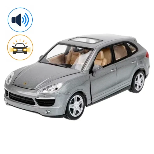 Литой автомобиль Porsche Cayenne в масштабе 1:24, серый MSZ (68241A)