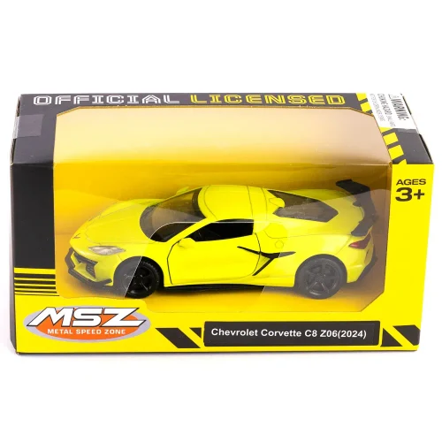 Mașină din metal Chevrolet Corvette C8 Z06 2024 scară 1:36, 3 culori, MSZ (10018)