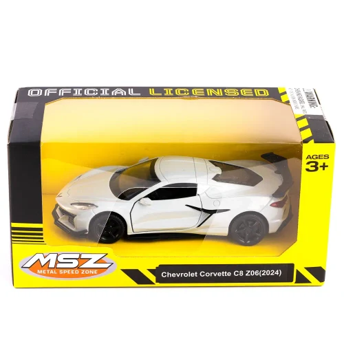 Mașină din metal Chevrolet Corvette C8 Z06 2024 scară 1:36, 3 culori, MSZ (10018)