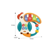 Pian muzical interactiv în formă de papagal, Huanger HE0532 (78416)