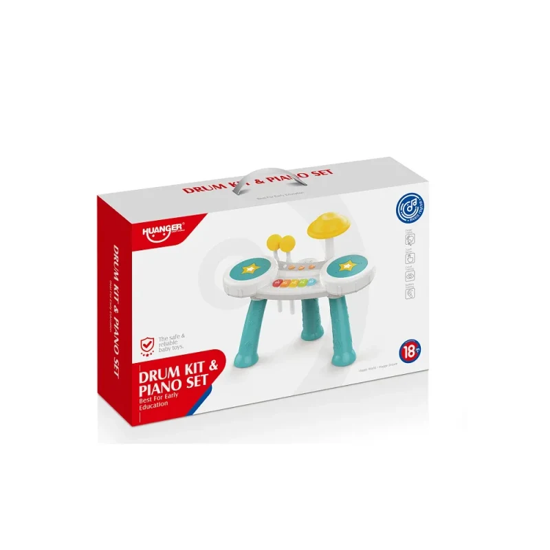 Set muzical de tobe cu lumini și sunete, Huanger HE0525 (78386) 3