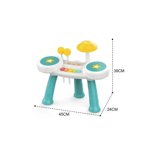 Set muzical de tobe cu lumini și sunete, Huanger HE0525 (78386)