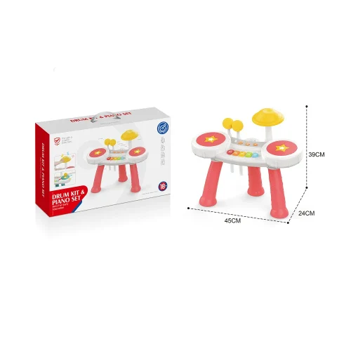 Set muzical de tobe cu lumini și sunete, Huanger HE0526 (78379)