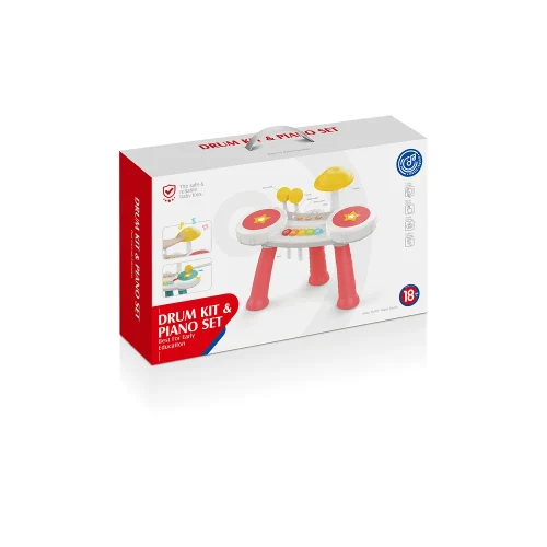 Set muzical de tobe cu lumini și sunete, Huanger HE0526 (78379)