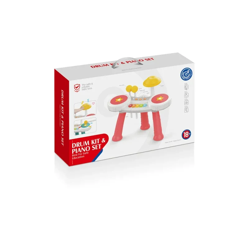 Set muzical de tobe cu lumini și sunete, Huanger HE0526 (78379) 3