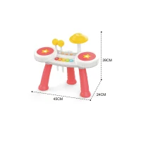 Set muzical de tobe cu lumini și sunete, Huanger HE0526 (78379)