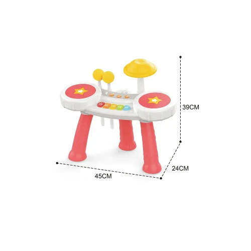 Set muzical de tobe cu lumini și sunete, Huanger HE0526 (78379)