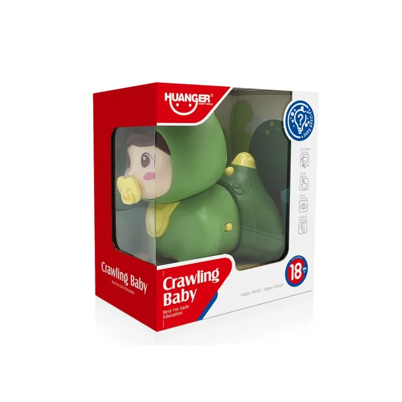 Păpușă interactivă cu mișcare, sunete și lumini, verde, Huanger HE0709 (78270) 3