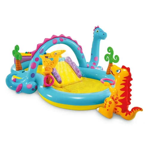 Надувной игровой центр Dinoland, 302×229×112 см, 290 л, макс. 81 кг, 2+ года, Intex (57135)