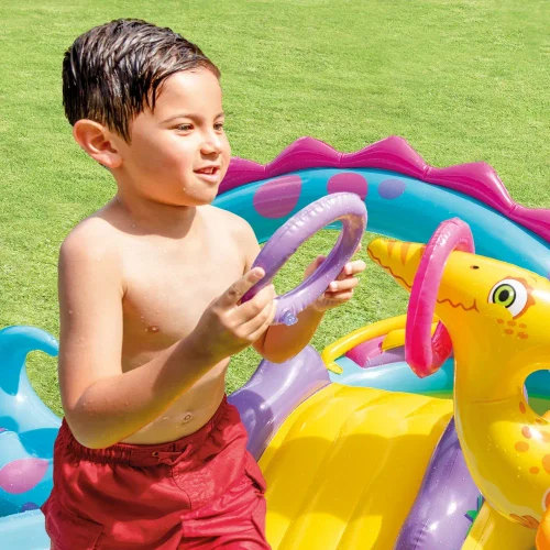 Надувной игровой центр Dinoland, 302×229×112 см, 290 л, макс. 81 кг, 2+ года, Intex (57135)