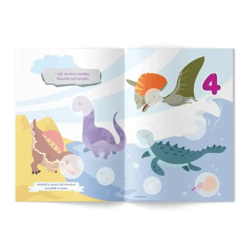 Книга с наклейками. Считаем с Дино (60629)