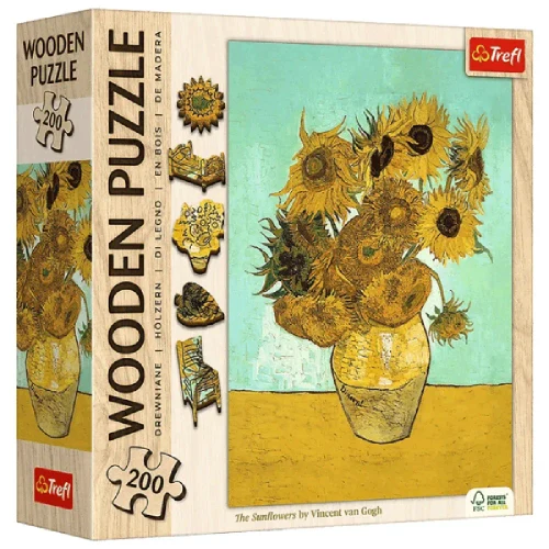Floarea-soarelui – Vincent van Gogh, 200 elemente din lemn (20249)