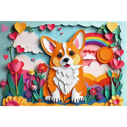 Трилистник к 40-летию - Paper Art: Маленькая собачка, 160 шт. (40050)