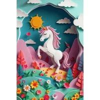 Trefl aniversar de 40 de ani – Artă pe hârtie: Unicorn, 160 elemente (40047) 2