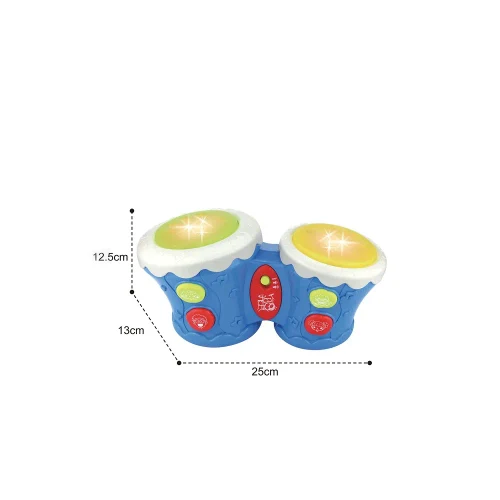 Set tobe muzicale cu lumini și sunete, albastru, Huanger HE0505 (78652)