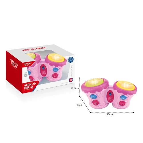 Set tobe muzicale cu lumini și sunete, roz, Huanger HE0506 (678645)