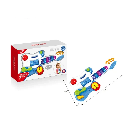 Chitară muzicală educativă, albastră, Huanger HE0501 (78676)