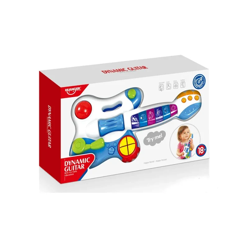 Chitară muzicală educativă, albastră, Huanger HE0501 (78676) 3