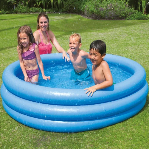 Надувной детский бассейн Crystal Blue, 168х38 см, 581 л, 2+ года, Intex (58446)