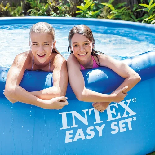 Piscină gonflabilă Easy Set 244×61 cm, 1942 L, cu pompă de filtrare 1250 L/h, Intex (28108)