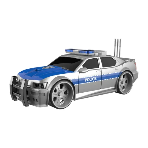 Mașină de poliție cu inerție, lumini și sunete – 1:16 – WY620B ,Wenyi (26205)