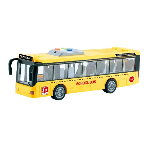 Autobuz școlar cu inerție, lumină și sunet – 1:16 – WY910A ,Wenyi (19108)