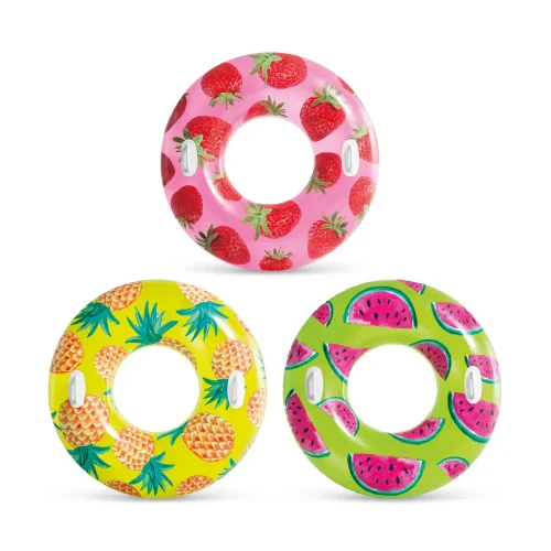 Надувная лодка Tropical Fruit с ручками, 107 см, макс. 80 кг, 3 цвета, 9+ лет, Intex (56261)