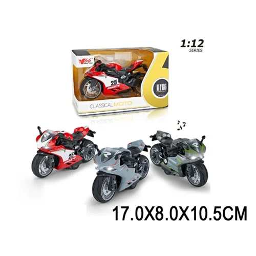 Motocicleta din metal cu sunete si lumini (34910)