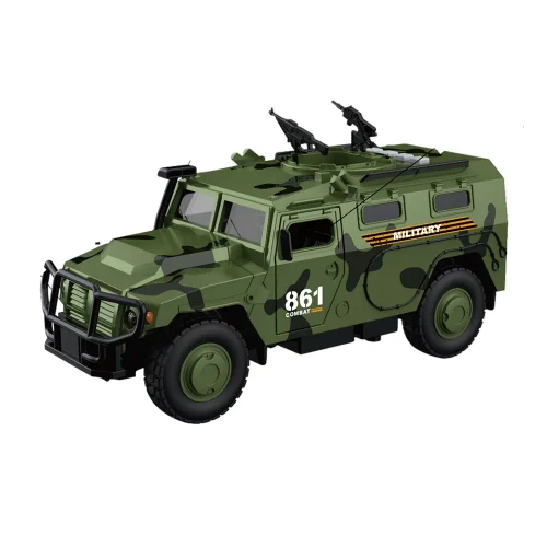 Mașină blindată militară cu inerție, lumini și sunete – 1:16 – WY861A ,Wenyi (18613)