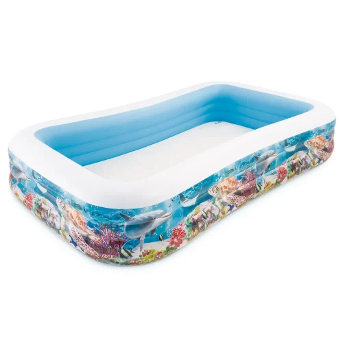 Надувной детский бассейн Sea Life Swim Center, 305×183×56 см, 1050 л, 6+ лет, Intex (58485)