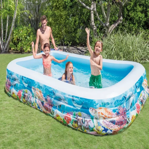 Надувной детский бассейн Sea Life Swim Center, 305×183×56 см, 1050 л, 6+ лет, Intex (58485)