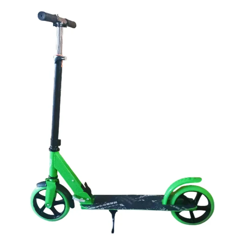 Trotinetă pentru copii cu 2 roți, ghidon reglabil și frână de picior, verde, RTM Scooter (16582) 2