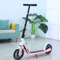 Trotinetă pentru copii cu 2 roți, ghidon reglabil și frână de picior, roz, RTM Scooter (66990) 2