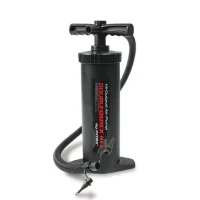 Pompă manuală Double Quick III S, 37 cm, furtun cu 3 duze, Intex (68605)