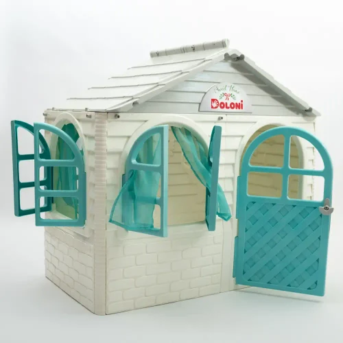 Игровой домик для детей 129×78×120 см, бирюзовый, Doloni (02550/15)