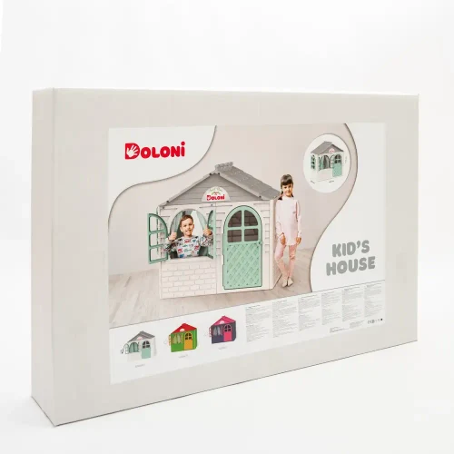Игровой домик для детей 129×78×120 см, бирюзовый, Doloni (02550/15)