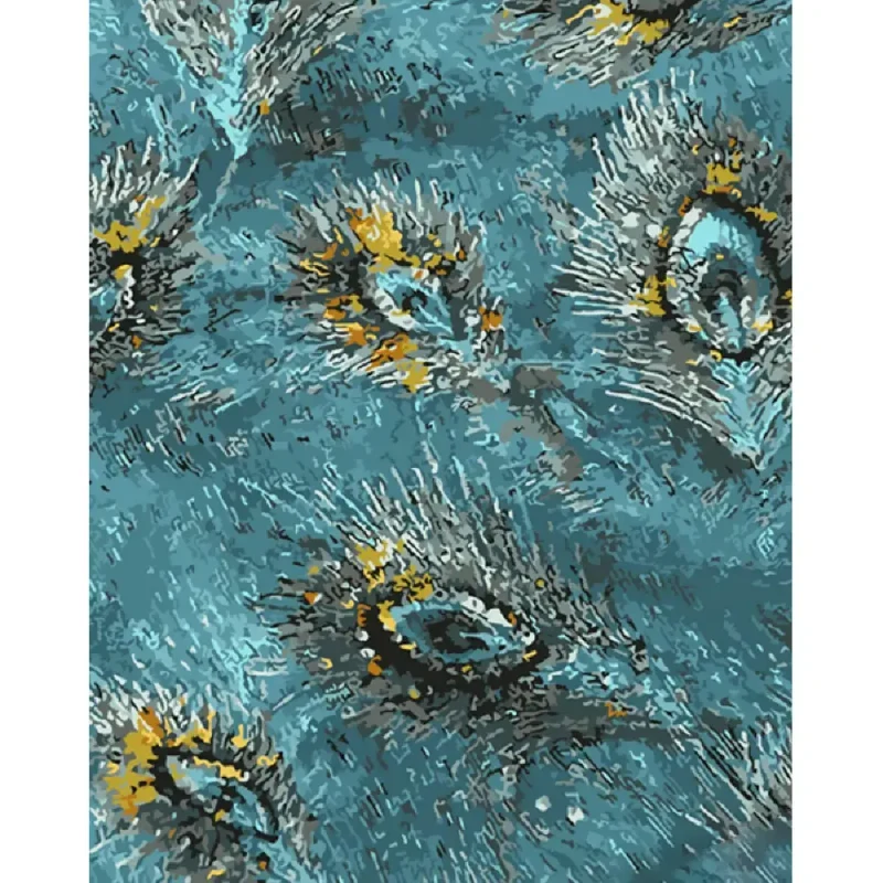 Pictură pe numere Pene de păun, 40×50 cm, Strateg (GS1447) 2