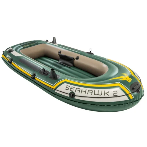 Надувная лодка Seahawk 2 с веслами и насосом, 236×114×41 см, макс. 240 кг, Интекс (68347)
