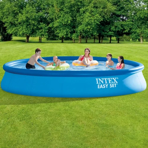 Piscină gonflabilă Easy Set 457×84 cm, 9792 L, cu pompă de filtrare 2006 L/h, Intex (28158)