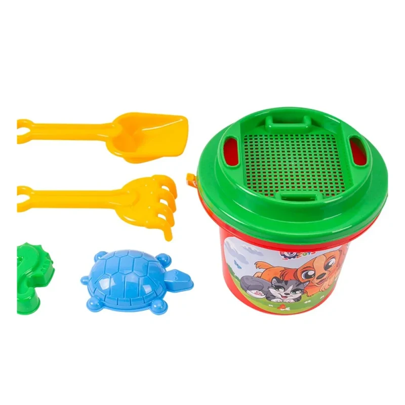 Set pentru nisip cu găletușă, sită și accesorii, Technok (1189) 5