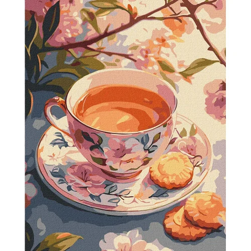 Картина по номерам Цветочный чай, 30×40 см, Идейка (KHO5722)